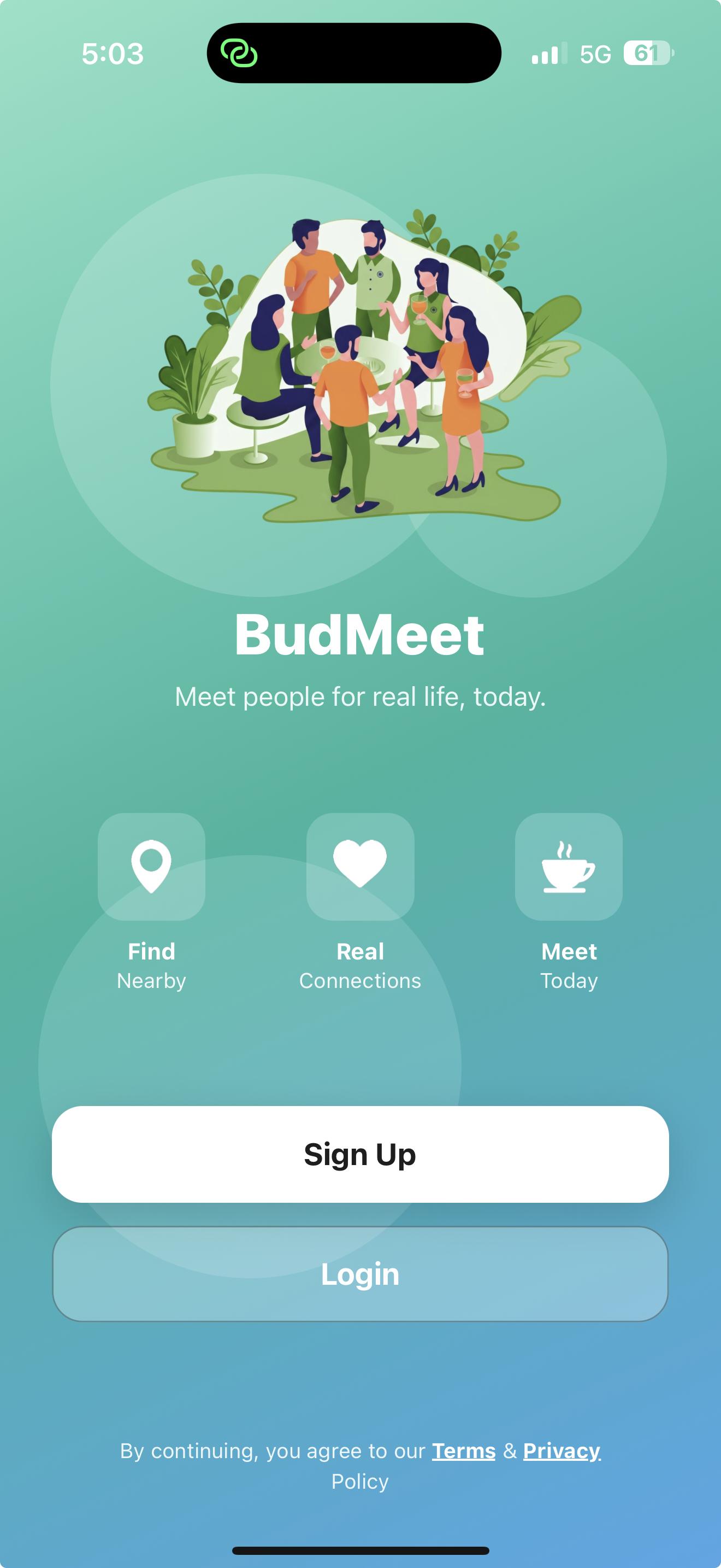 BudMeet app preview
